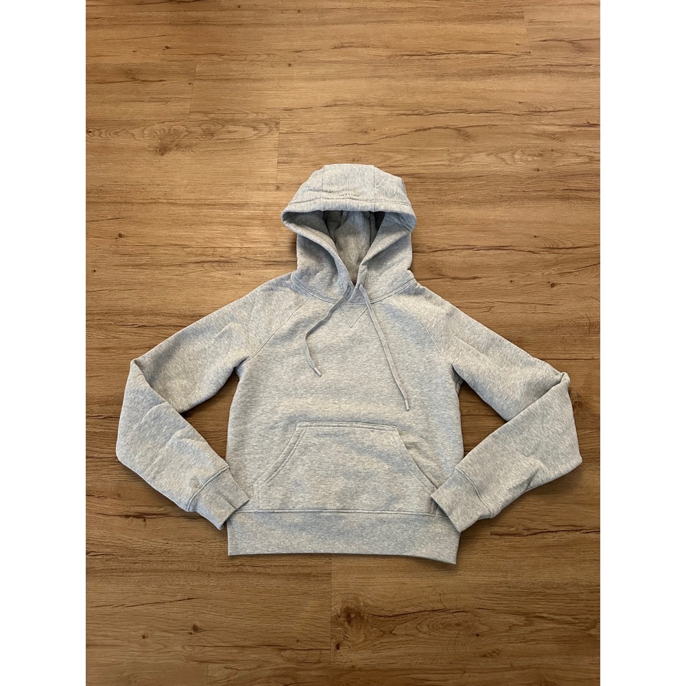 Aritzia Sweatfleece Cozy Snug Raglan Hoodie XS Heather Chrome Gray #129746